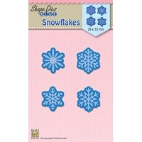 Nellie Snellen Shape Dies Blue - 4 Snowflakes