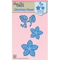 Nellie Snellen Shape Dies Blue - Christmas Flower