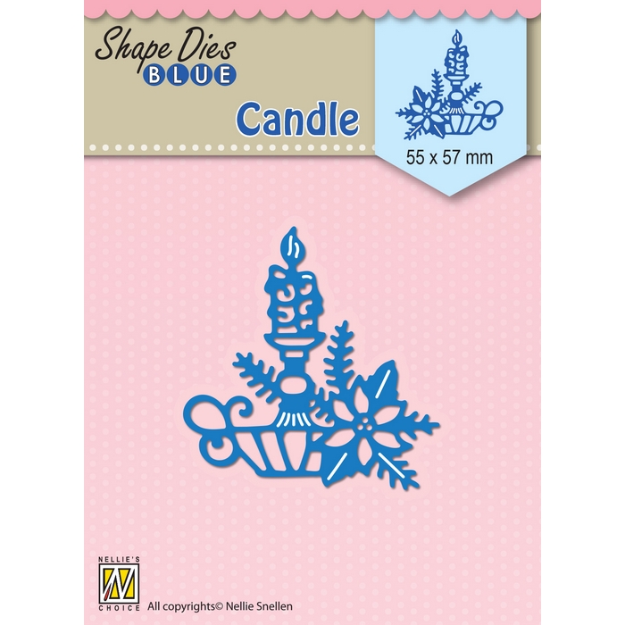 Nellie Snellen Shape Dies Blue - Christmas Candle
