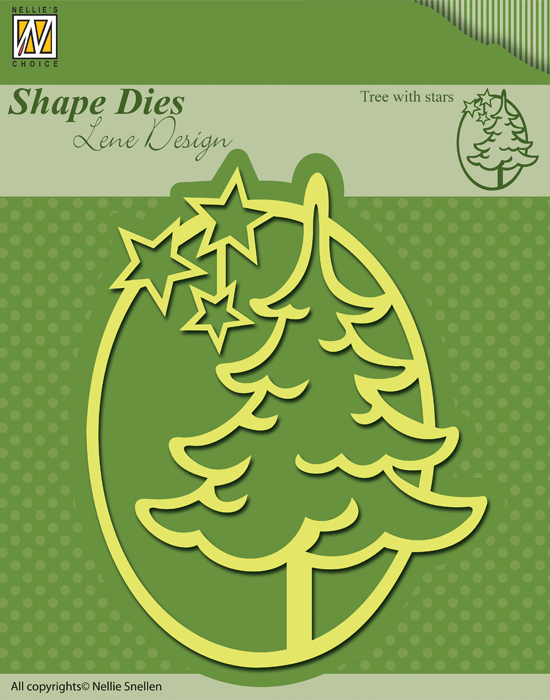 Nellie Snellen Shape Dies Lene Design - Tree with Stars