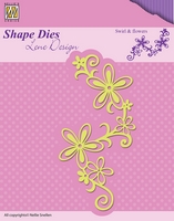 Nellie Snellen Shape Dies Lene Design Build-up Die - Swirl & Flowers