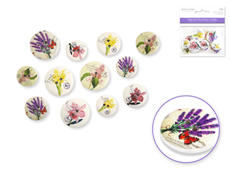 MT Craft Button Embellishment - Vintage Florals