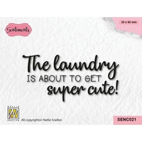 Nellie Snellen Clear Stamp - Super Cute Laundry