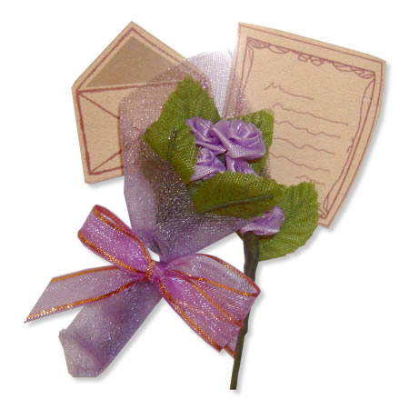 Adhesive Ribbon Rose / Letter Set