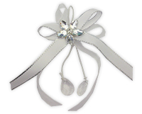 Flower Ribbon Tag/Bow