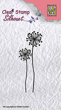 Nellie Snellen Clear Stamp Silhouette - Flower
