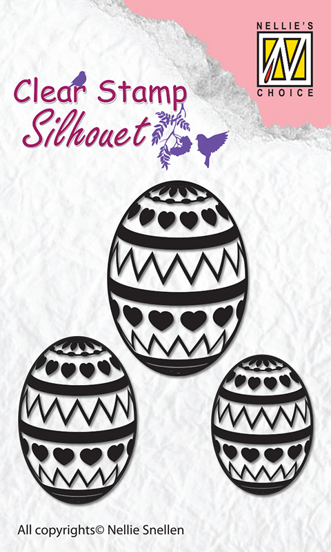 Nellie Snellen Clear Stamp Silhouette - Easter Eggs