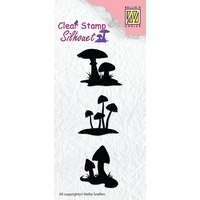 Nellie Snellen Clear Stamp Silhouette - Mushrooms