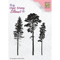 Nellie Snellen Clear Stamp Silhouette - 3 Pinetrees