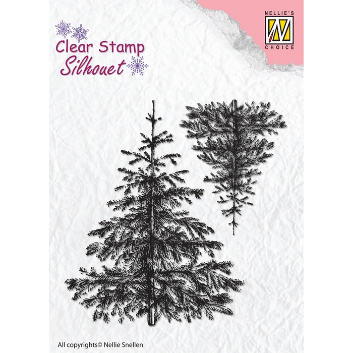 Nellie Snellen Clear Stamp Silhouette - Christmas Fir-trees