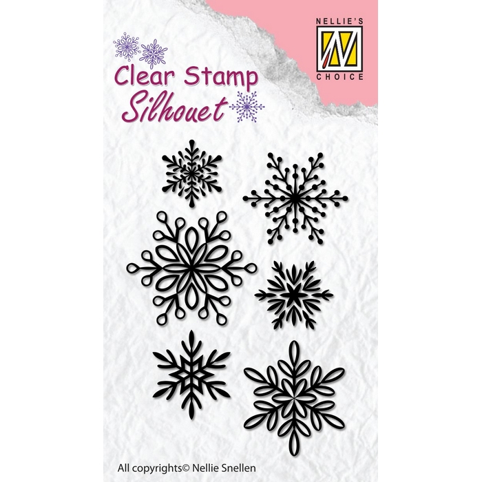 Nellie Snellen Clear Stamp Silhouette - 6 Snowflakes