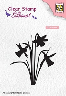 Nellie Snellen Clear Stamp Silhouette - Daffodil