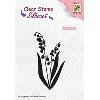 Nellie Snellen Clear Stamp Silhouette - Lily of the Valley