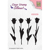 Nellie Snellen Clear Stamp Silhouette - Tulips