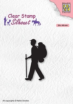 Nellie Snellen Clear Stamp Silhouette - Backpacker