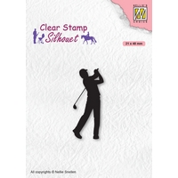 Nellie Snellen Clear Stamp Silhouette - Golfer