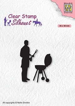 Nellie Snellen Clear Stamp Silhouette - Barbecue