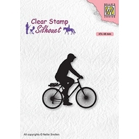 Nellie Snellen Clear Stamp Silhouette - Cyclist