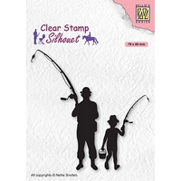 Nellie Snellen Clear Stamp Silhouette - Fisherman