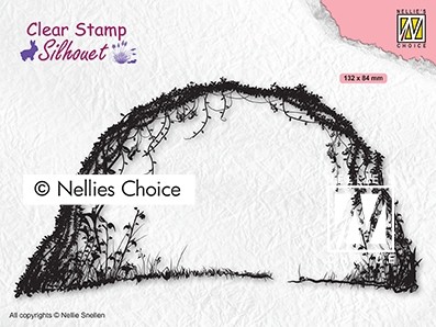 Nellie Snellen Clear Stamp Silhouette - Floral Bow