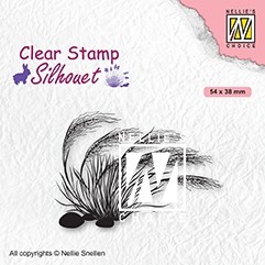 Nellie Snellen Clear Stamp Silhouette - Blooming Grass 3