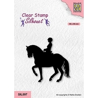 Nellie Snellen Clear Stamp Silhouet Sports - Equestrian Sports