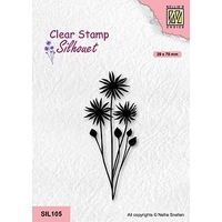 Nellie Snellen Clear Stamp Silhouette - Flowers 18