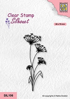 Nellie Snellen Clear Stamp Silhouette - Flowers 19