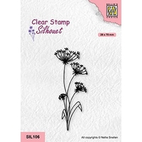 Nellie Snellen Clear Stamp Silhouette - Flowers 19