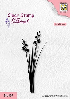 Nellie Snellen Clear Stamp Silhouette - Flowers 20