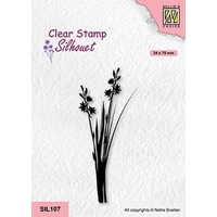 Nellie Snellen Clear Stamp Silhouette - Flowers 20