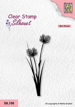 Nellie Snellen Clear Stamp Silhouette - Flowers 21