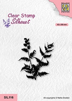 Nellie Snellen Clear Stamp Silhouette - Fern Branch