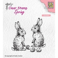 Nellie Snellen Clear Stamp Spring - Two Hares