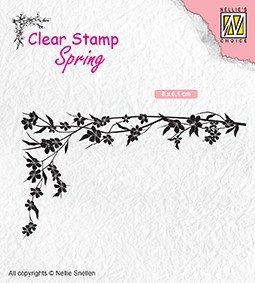 Nellie Snellen Clear Stamp Spring - Floral Corner 1