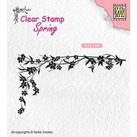 Nellie Snellen Clear Stamp Spring - Floral Corner 1