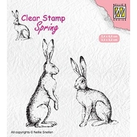 Nellie Snellen Clear Stamp Spring - Two Hares