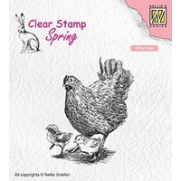 Nellie Snellen Clear Stamp Spring - Mother Hen with Chicks