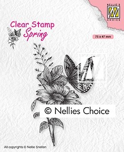 Nellie Snellen Clear Stamp Spring - Butterfly