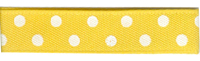 Mini Polka Dot Ribbon - Lemon 10mm x 20m Mini Polka Dot Ribbon - Lemon 10mm x 20m
