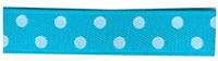 Mini Polka Dot Ribbon - Turquoise 10mm x 20m Mini Polka Dot Ribbon - Turquoise 10mm x 20m