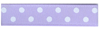 Mini Polka Dot Ribbon - Lilac 10mm x 20m
