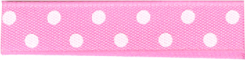 Mini Polka Dot Ribbon - Hot Pink 10mm x 20m