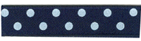 Mini Polka Dot Ribbon - Navy 10mm x 20m