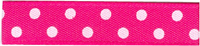 Mini Polka Dot Ribbon - Shocking Pink 10mm x 20m Mini Polka Dot Ribbon - Shocking Pink 10mm x 20m