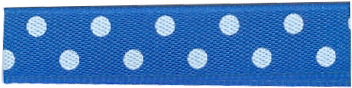 Mini Polka Dot Ribbon - Royal 10mm x 20m