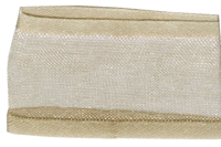 Satin Edge Organza - Taupe 10mm x 25m Satin Edge Organza - Taupe 10mm x 25m