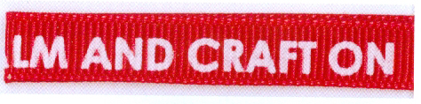 Keep Calm and Craft on (Red) 10mm x 20m