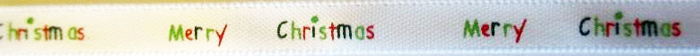 Merry Christmas White/Multi 20m x 6mm  o/s