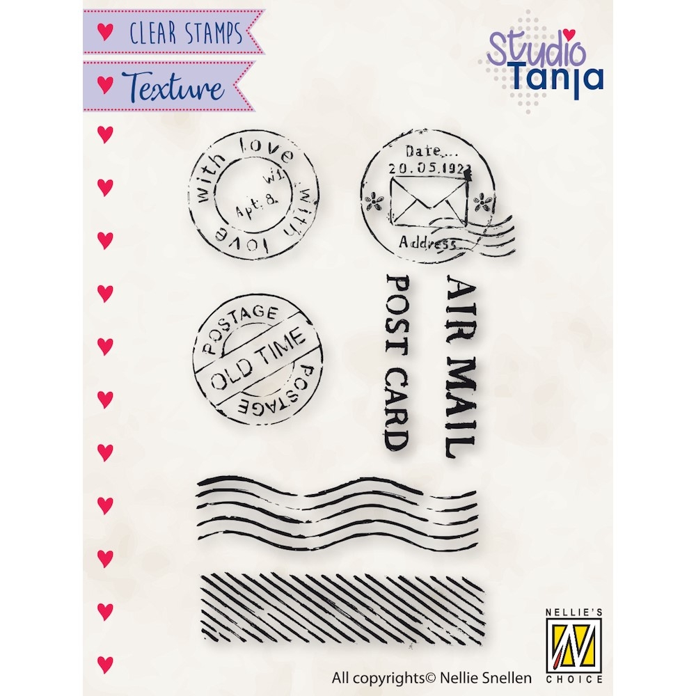 Nellie Snellen Texture Clear Stamps - Post